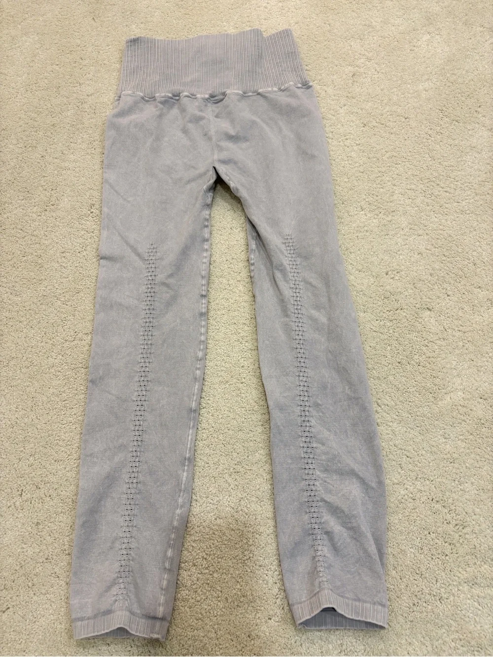 Free People Good Karma Ice Grey High-Rise Leggings M/L
